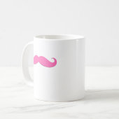 Mug L'humour rose de moustache créent vos propres (Devant gauche)