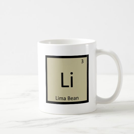 Mug Li - Symbole de table périodique de la chimie des (Droite)