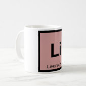 Mug Li - symbole de Tableau périodique de chimie de (Devant gauche)