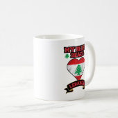 Mug Liban Coeur Drapeau Amour Fierté Soutien Liberté (Devant droit)