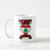 Mug Liban Coeur Drapeau Amour Fierté Soutien Liberté (Gauche)