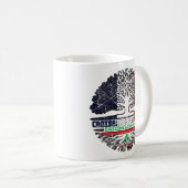 Mug Liban FRANÇAIS Drapeau des racines d'arbres (Devant droit)