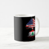 Mug Liban Libanais États-Unis - Les racines du drapeau (Devant droit)