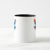 Mug Libellule Arc-en-Ciel Nom Personnalisé  (Centre)