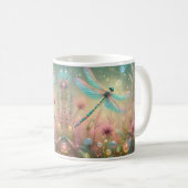 Mug Libellule au coucher de soleil doré (Devant droit)