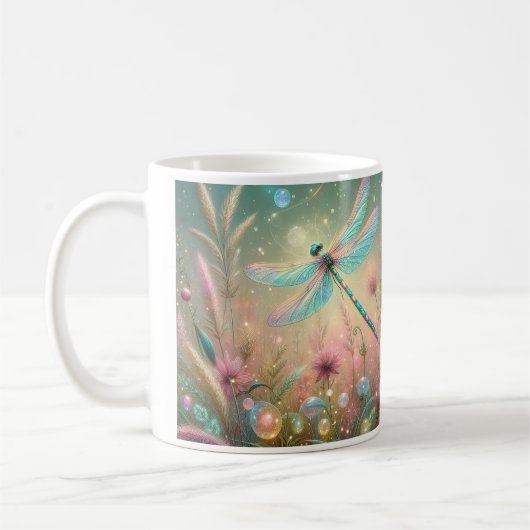 Mug Libellule au coucher de soleil doré (Gauche)