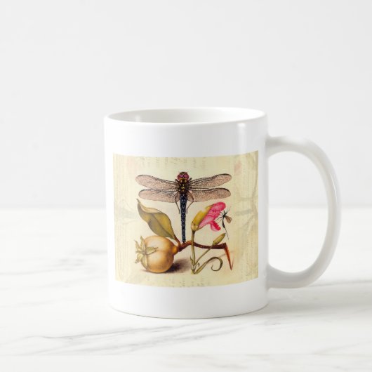 Mug Libellule Botanique Nature Faune Hoefnagel Art (Droite)