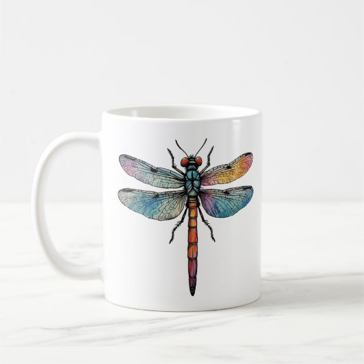 Mug Libellule Colorée (Gauche)