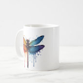 Mug Libellule cool sur libellule peinte colorée (Devant gauche)