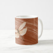 Mug Libellule crème marron (Devant droit)