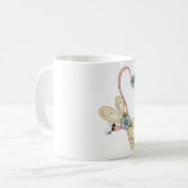 Mug libellule de fleurs (Devant gauche)