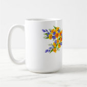Mug libellule de fleurs jaunes (Gauche)