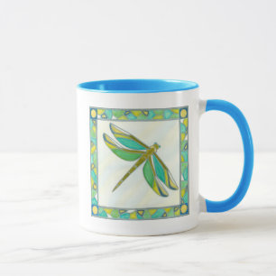 Mug Libellule en pastel lumineuse par fuite de Vanna