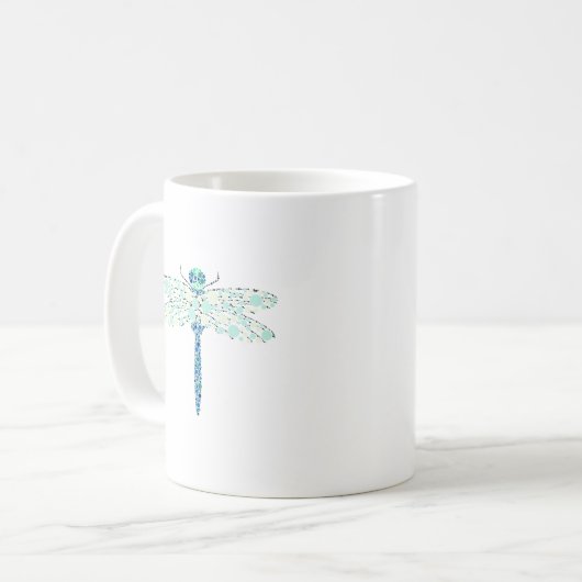Mug Libellule en points (Devant gauche)