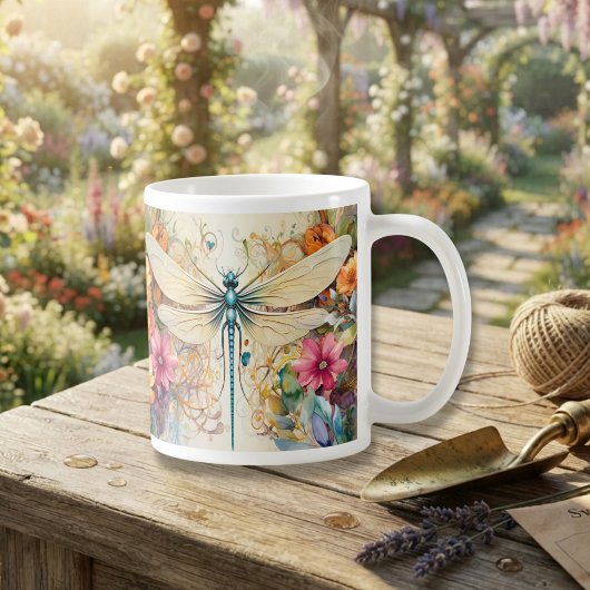 Mug Libellule Et Fleurs Sauvages