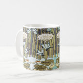 Mug Libellule et Lys Vert Sauge Vintage Art (Devant gauche)