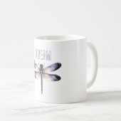 Mug Libellule étoiles or violet (Devant droit)