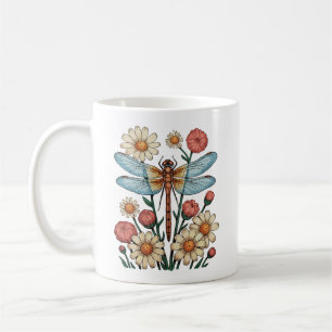 Mug Libellule Fleur Jardin Cottagecore Fleur Nature