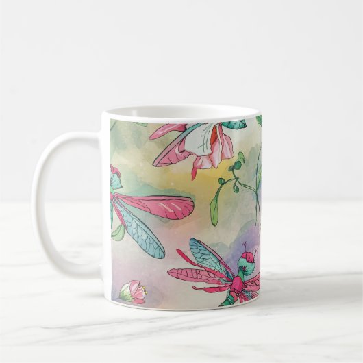 Mug libellule florale (Gauche)