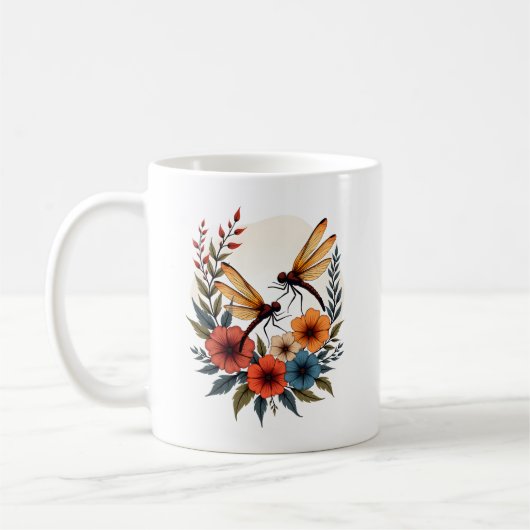Mug Libellule Florale Bohème (Gauche)
