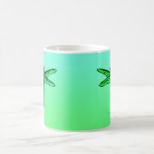 Mug libellule japonaise vintage, vert émeraude (Centre)