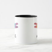 Mug Libellule magnifique d'aquarelle d'arc-en-ciel (Centre)