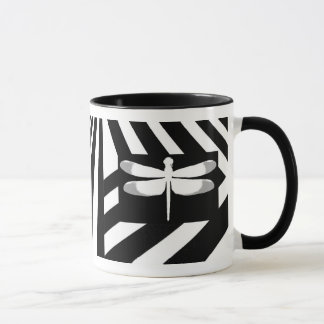 Mug Libellule noire et blanche