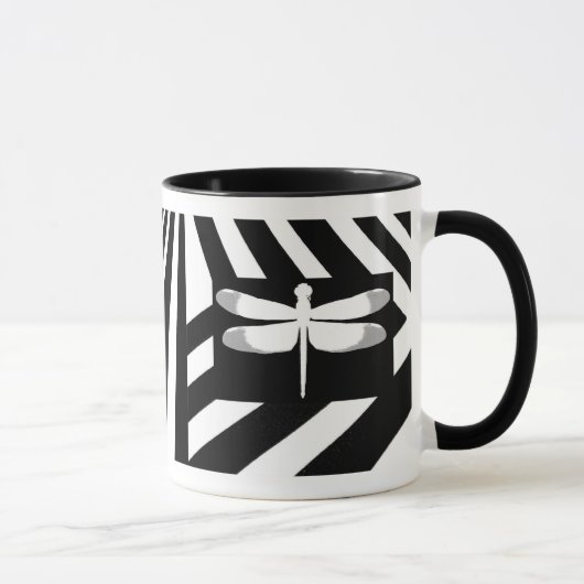Mug Libellule noire et blanche (Droite)