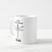 Mug Libellule Preneur de Risques Calculés Drôle (Devant gauche)
