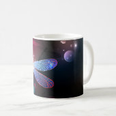 Mug libellule rouge brillante (Devant droit)