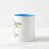 Mug Libellule sarcelle éclaboussure  (Centre)