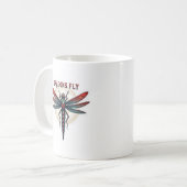 Mug Libellule Steampunk Usinée Cool - Dragons Volent - (Devant gauche)