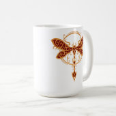 Mug Libellule tribale rouge d'or (Devant droit)
