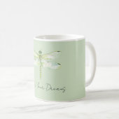 Mug Libellule Vert Citron (Devant droit)