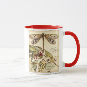 Mug Libellules avec le feuille et le fruit