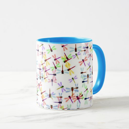 Mug libellules colorées (Devant droit)