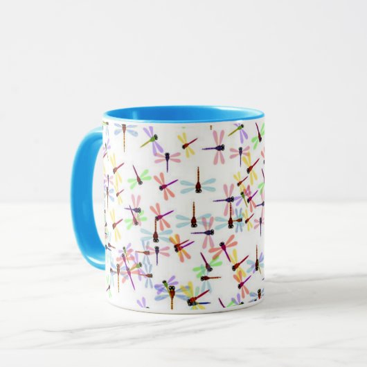 Mug libellules colorées (Devant gauche)