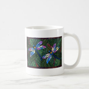 Mug Libellules en verre souillé