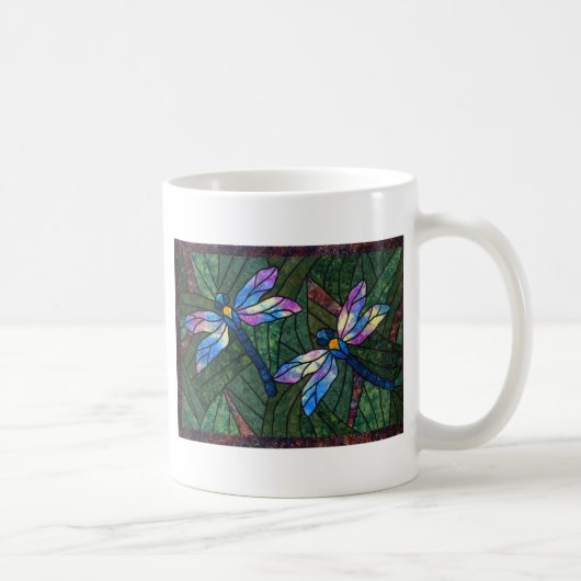 Mug Libellules en verre souillé (Droite)