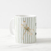 Mug Libellules Rêves à Rayures Vertes (Devant gauche)