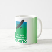 Mug Libera d'espéranto/"de Tute, aera de birdo de (Devant droit)