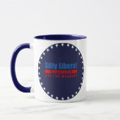Mug Libéral idiot. Les chèques de règlement sont pour (Gauche)