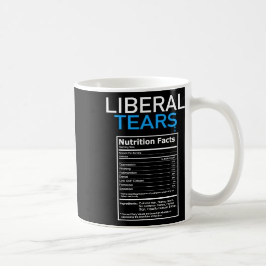 Mug Libéral Larmes Anti Libéral Pro Trump Républicain (Droite)