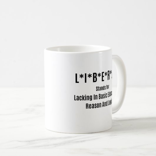 Mug Libéral Manquant d'Éducation de Base (Devant droit)