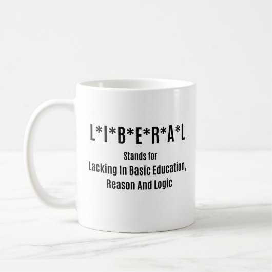 Mug Libéral Manquant d'Éducation de Base (Gauche)
