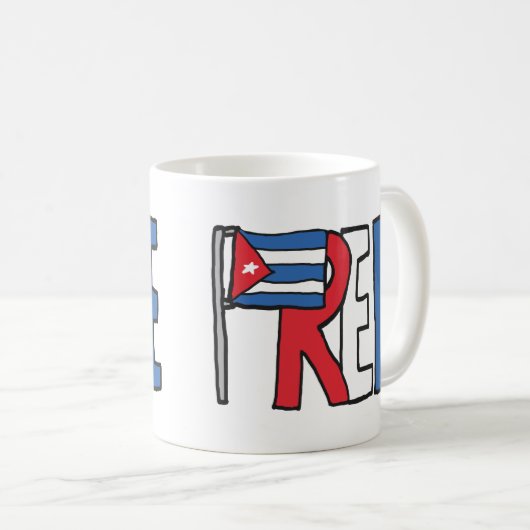 Mug Libérer Cuba (Devant droit)