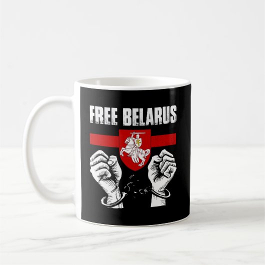 Mug Libérez Biélorussie Pogonya - Biélorussie Drapeau  (Gauche)