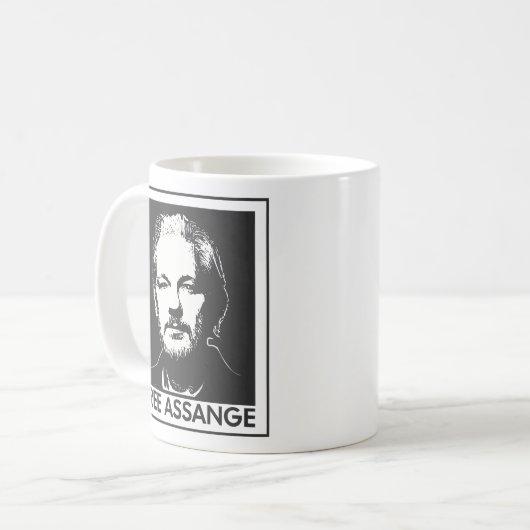 Mug Libérez Julian Assange wikileaks (Devant gauche)