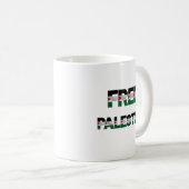 Mug Libérez la Palestine Lettres drapeau Unité Fierté (Devant droit)