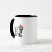 Mug Libérez la Palestine, Solidarité avec la Palestine (Devant gauche)